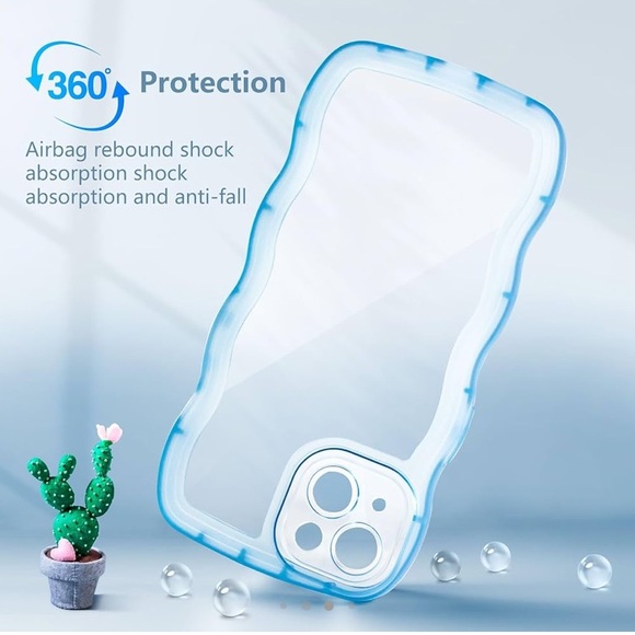 🎈Phone Case Compatible with iPhone 15 Plus, Curly Wavy Edge, NIP - Picture 4 of 7